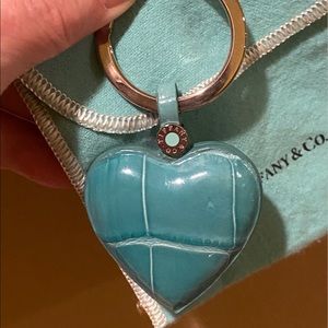 Tiffany blue & silver keyring
